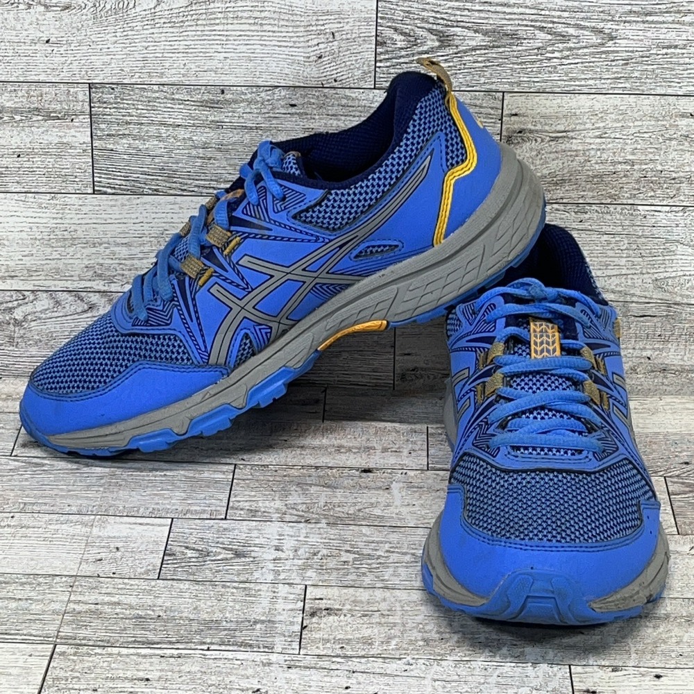 Asics Gel-Venture 8 Blue Yellow Running Shoes 1014A141 Women‎ Size 6